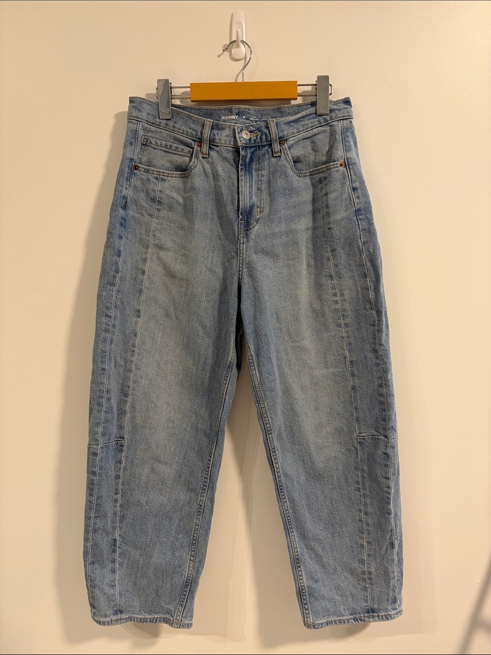 Old Navy Barrel Leg Light Blue High-Rise Jeans